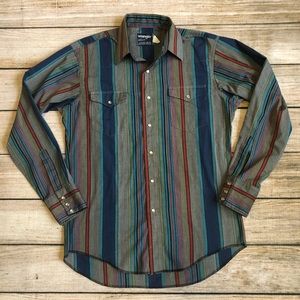 Wrangler Striped Western Buttondown Shirt